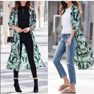 NWT Palm Rachel Zoe kimono duster OS